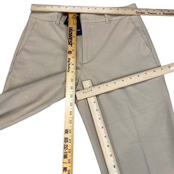 Club Monaco Matie Pants Women 6R Tan Stretch Slash Pockets Classic Fit - Picture 5 of 16